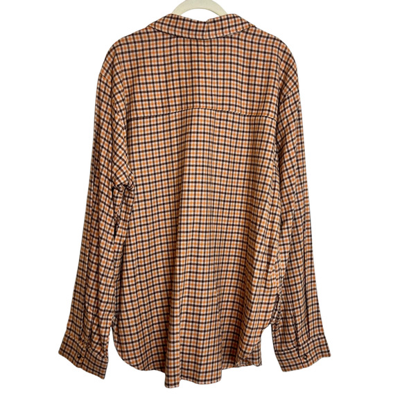Juniors Copper Key Flannel Shirt XL Autumn Plaid Long Sleeve Cotton Blend NEW - Picture 3 of 6